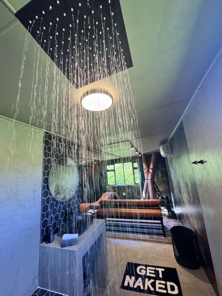Rain shower and private playroom at Naughty by Nature, Wilderness